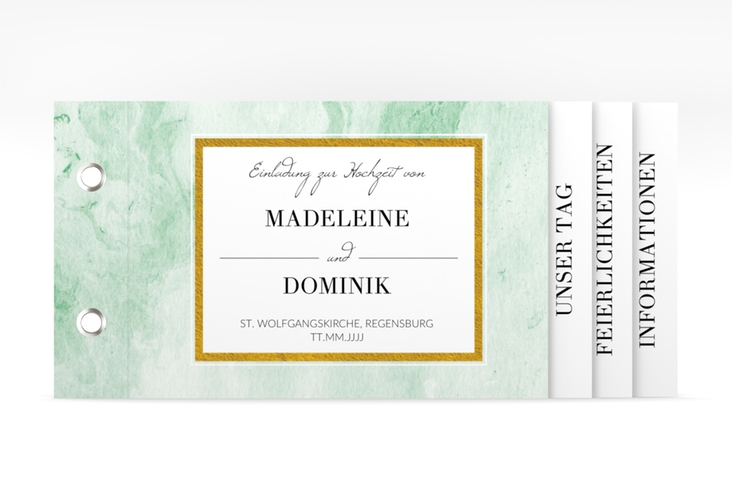 Hochzeitseinladung Marble Booklet hochglanz
