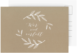 Verlobungskarte Hochzeit Naturelove A6 Postkarte weiss