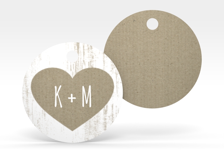 Geschenkanhänger Hochzeit Shabby Geschenkanhänger, rund