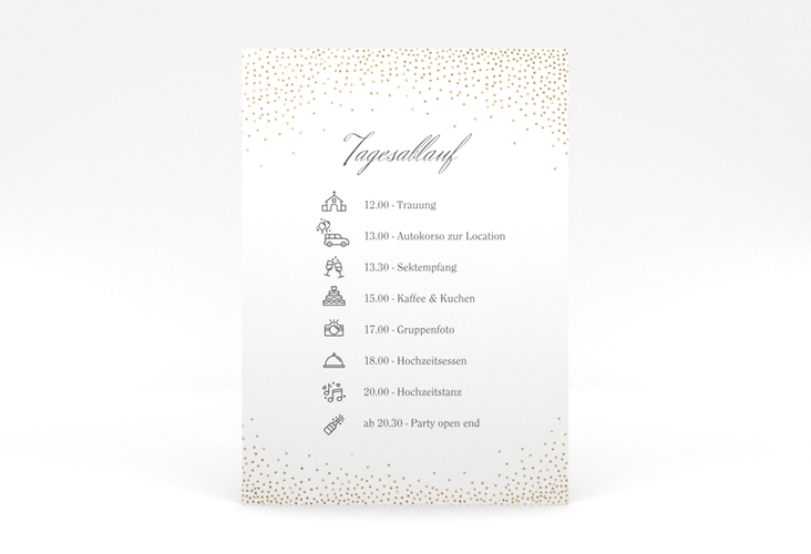 Tagesablauf Poster Hochzeit Glitter 50 x 70 cm Poster