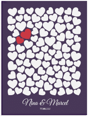 Wedding Tree Leinwand Herzen (bis 95 Gäste)