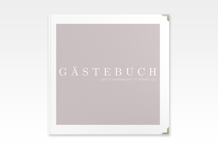 Gästebuch Selection Hochzeit Simply Leinen-Hardcover grau