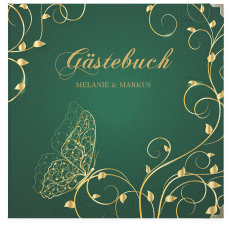 Klick: Details zu Gästebuch Selection Hochzeit "Eternity" anzeigen Gästebuch Selection Hochzeit Eternity Leinen-Hardcover gruen