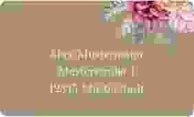 Empfängeretikett Hochzeit Blooming 63,5 x 38,1 mm Kraftpapier