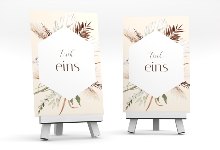 Tischnummer Hochzeit Bohemian Tischaufsteller