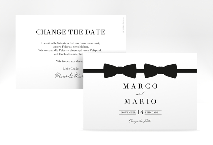 Change the Date-Karte Suits A6 Karte quer