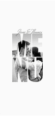 Menükarte Hochzeit Letters lange Karte hoch weiss