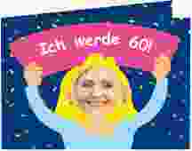 Einladung 60. Geburtstag "Comic Woman"