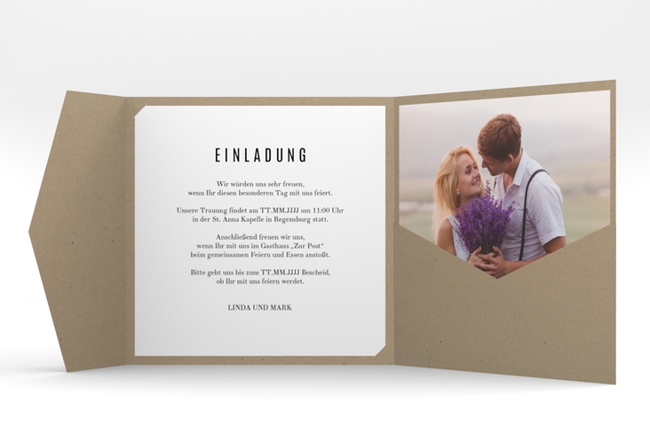 Hochzeitseinladung "Rings" Pocketfold