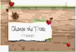 Change the Date-Karte Hochzeit Reichenhall A6 Karte quer braun