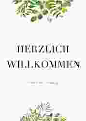 Willkommensschild Poster Botany 50 x 70 cm Poster weiss