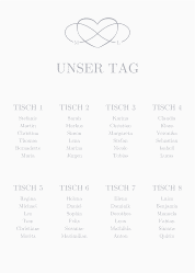 Klick: Details zu Sitzplan Poster Hochzeit "Infinity" anzeigen Sitzplan Poster Hochzeit Infinity 50 x 70 cm Poster grau