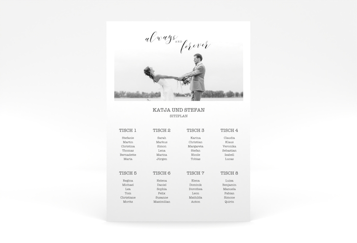 Sitzplan Poster Hochzeit Photoframe 50 x 70 cm Poster