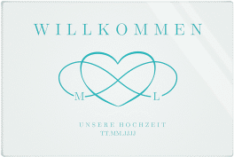 Klick: Details zu Willkommensschild Acryl "Infinity" anzeigen Willkommensschild Acryl Infinity 60 x 40 cm Acryl tuerkis