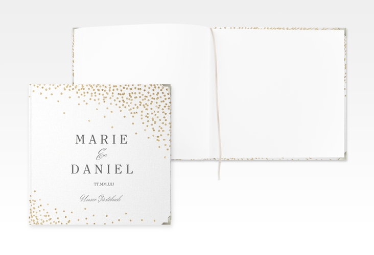 Gästebuch Selection Hochzeit Glitter Leinen-Hardcover weiss