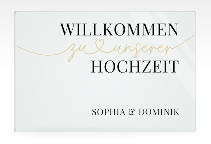 Willkommensschild Acryl Easy 60 x 40 cm Acryl im modernen minimalistischen Design