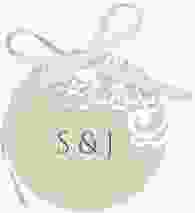 Geschenkanhänger Hochzeit Vintage Geschenkanhänger, rund beige mit floraler Spitze