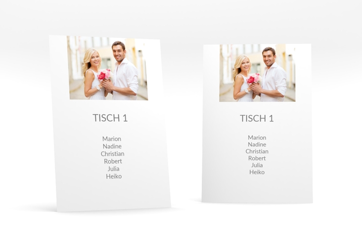 Tischaufsteller Hochzeit "Vista" Tischaufsteller weiss