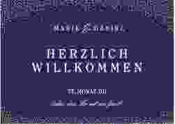 Willkommensschild Poster Glitter 70 x 50 cm Poster blau