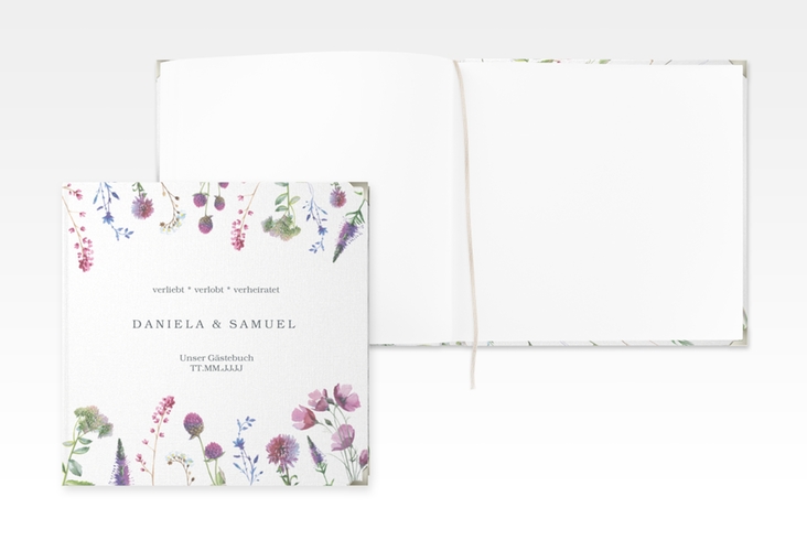 Gästebuch Selection Hochzeit Wildblumen Leinen-Hardcover