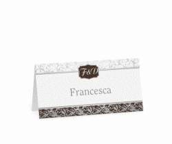 Klick: Details zu Segnaposti matrimonio collezione Latina anzeigen Segnaposti matrimonio collezione Latina Tischkarten marrone