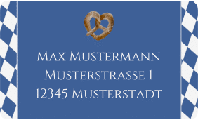 Empfängeretikett Hochzeit "Bayrisch"