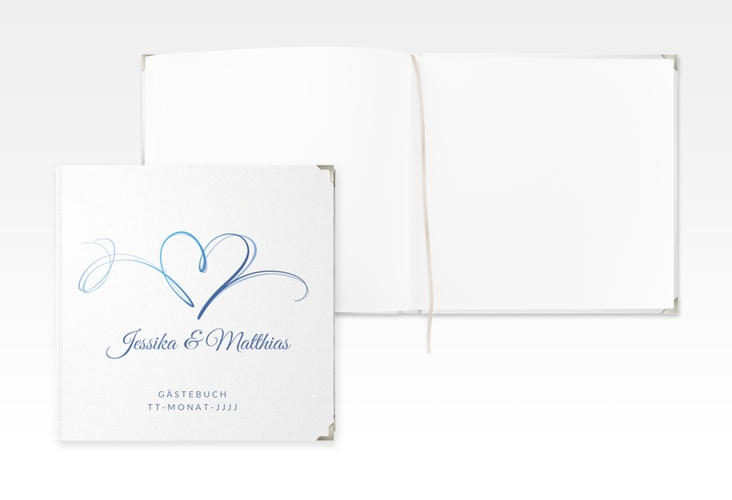 Gästebuch Selection Hochzeit Envie Leinen-Hardcover blau