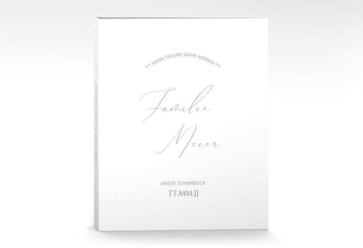 Stammbuch A4 Federschrift Stammbuch A4 weiss in schlichtem Design mit Kalligrafie