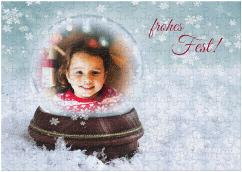 Fotopuzzle 200 Teile Zauberkugel 200 Teile blau mit eigenem Foto in Schneekugel