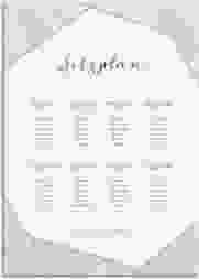 Sitzplan Leinwand Hochzeit "Asymmetry"
