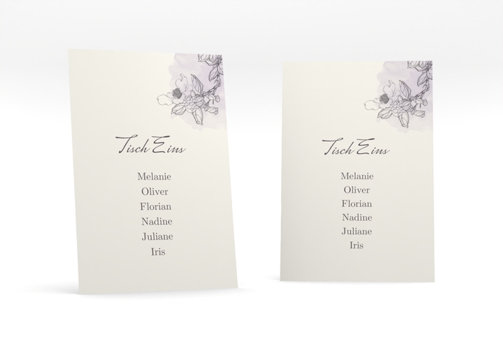 Tischaufsteller Hochzeit Artlover Tischaufsteller flieder