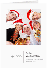 Klick: Details zu Business-Weihnachtskarte "Weihnachtsfeier" anzeigen Business-Weihnachtskarte "Weihnachtsfeier"