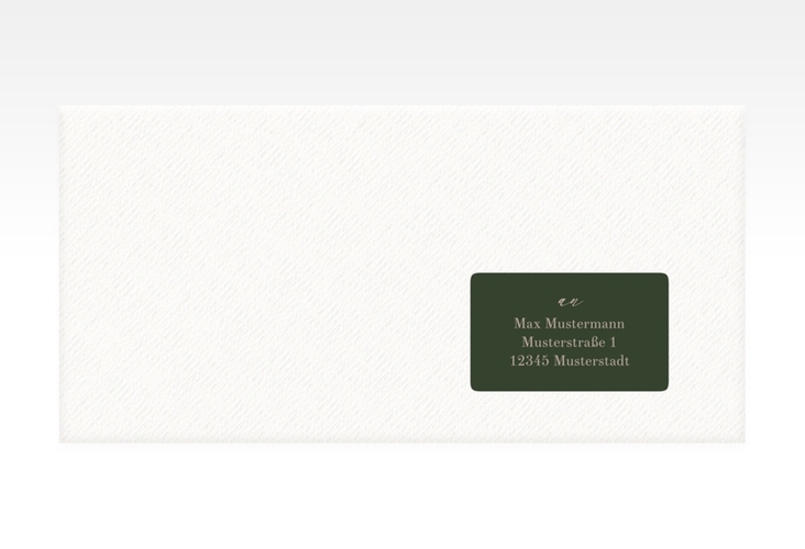 Empfängeretikett Hochzeit Moment 63,5 x 38,1 mm gruen