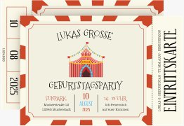 Einladungskarte Kindergeburtstag Zirkus