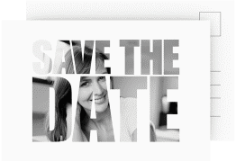 Save the Date-Postkarte Geburtstag Jahreszahl A6 Postkarte weiss