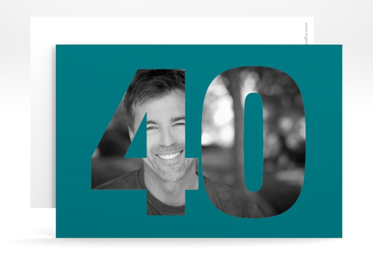 Einladung 40. Geburtstag Numbers A6 Karte quer