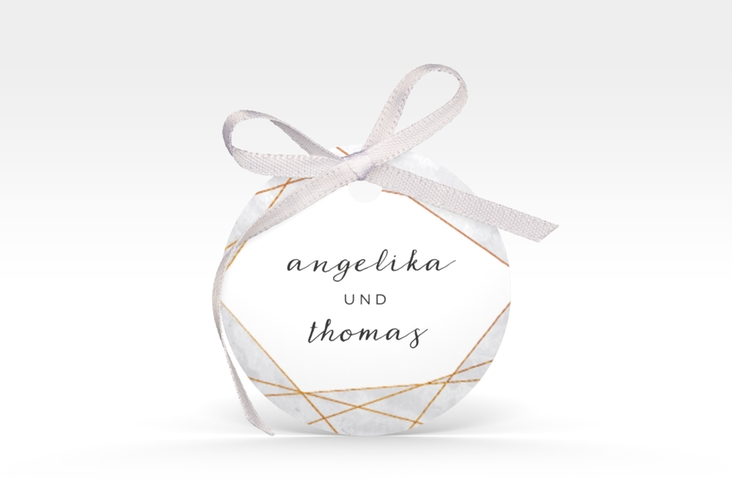 Geschenkanhänger Hochzeit Asymmetry Geschenkanhänger, rund