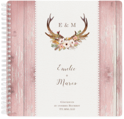 Klick: Details zu Gästebuch Hochzeit "Heimatjuwel" anzeigen Gästebuch Hochzeit "Heimatjuwel" Ringbindung rosa
