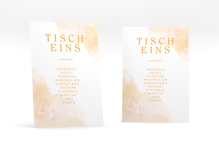 Tischaufsteller Hochzeit Blush Tischaufsteller orange