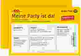 Einladung 60. Geburtstag Zustellung A6 Karte quer gelb