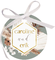 Geschenkanhänger Hochzeit Bohemian