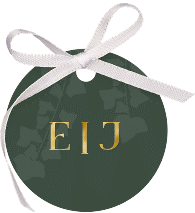 Geschenkanhänger Hochzeit Efeugrün