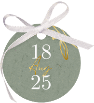 Geschenkanhänger Hochzeit Greendate