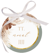 Geschenkanhänger Hochzeit Blumenbogen