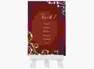 Tischaufsteller Hochzeit "Eternity" Tischaufsteller rot