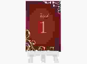 Tischnummer Hochzeit Eternity Tischaufsteller rot
