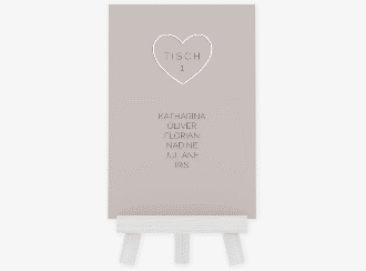 Klick: Details zu Tischaufsteller Hochzeit "Lebenstraum" anzeigen Tischaufsteller Hochzeit Lebenstraum Tischaufsteller grau
