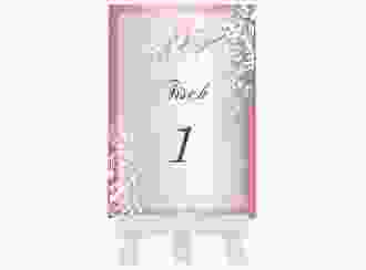 Tischnummer Hochzeit Toulouse Tischaufsteller rosa