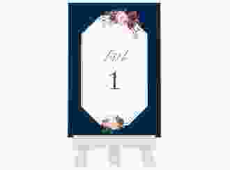 Tischnummer Hochzeit Prachtvoll Tischaufsteller blau