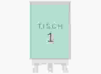 Tischnummer Hochzeit Lebenstraum Tischaufsteller mint